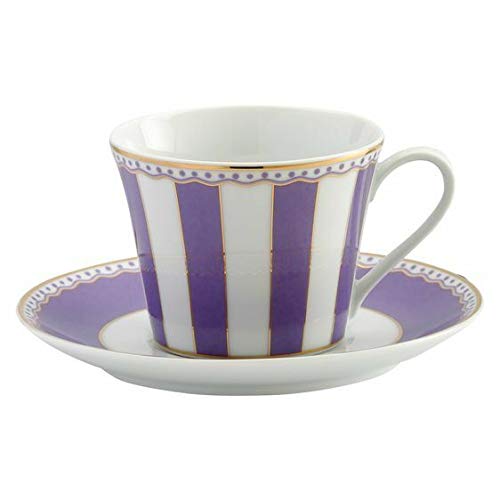 Noritake Allure Carnivale Fine Porcelain Cup and Saucer Set (Lavender, 220 ml)