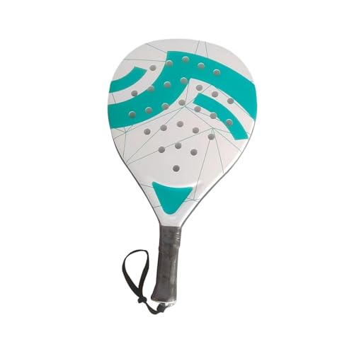 APLVFFZH Raqueta de Tenis Playa Profesional de Pádel con Núcleo de Espuma Superficie Ventilada Y Mango Ergonómico Antideslizante Construida en Fibra Robusta Ad, Verde Blanco