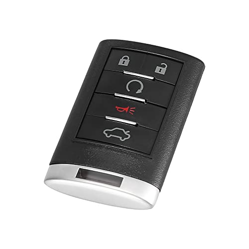 X AUTOHAUX OUC6000066 315MHz Replacement Keyless Entry Remote Car Key Fob for Cadillac CTS 2008-2013 for Cadillac DTS 2008-2011 20998256 20998254 20998255 5 Key Button
