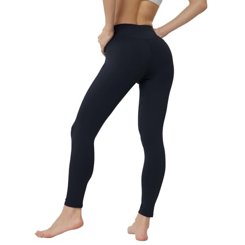 VanKee High Waisted Leggings for Women Buttery Soft Pants Opaque Yoga Tights Tummy Control Slim Leggings Stretchy Gym Trousers Women Sports Pants for Running Fitness Workout(Black,L) - Image 2
