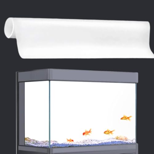 Image of Premier Plants Aquarium Fish Tank Background Sticker Poster for Aquarium Background White Color 5 Length & 2 Feet Height (White)