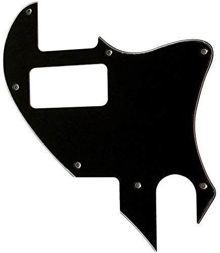Electric Guitar Pickguard for Telecaster F Hole Convertion TV Jones Style (3 Ply Black)