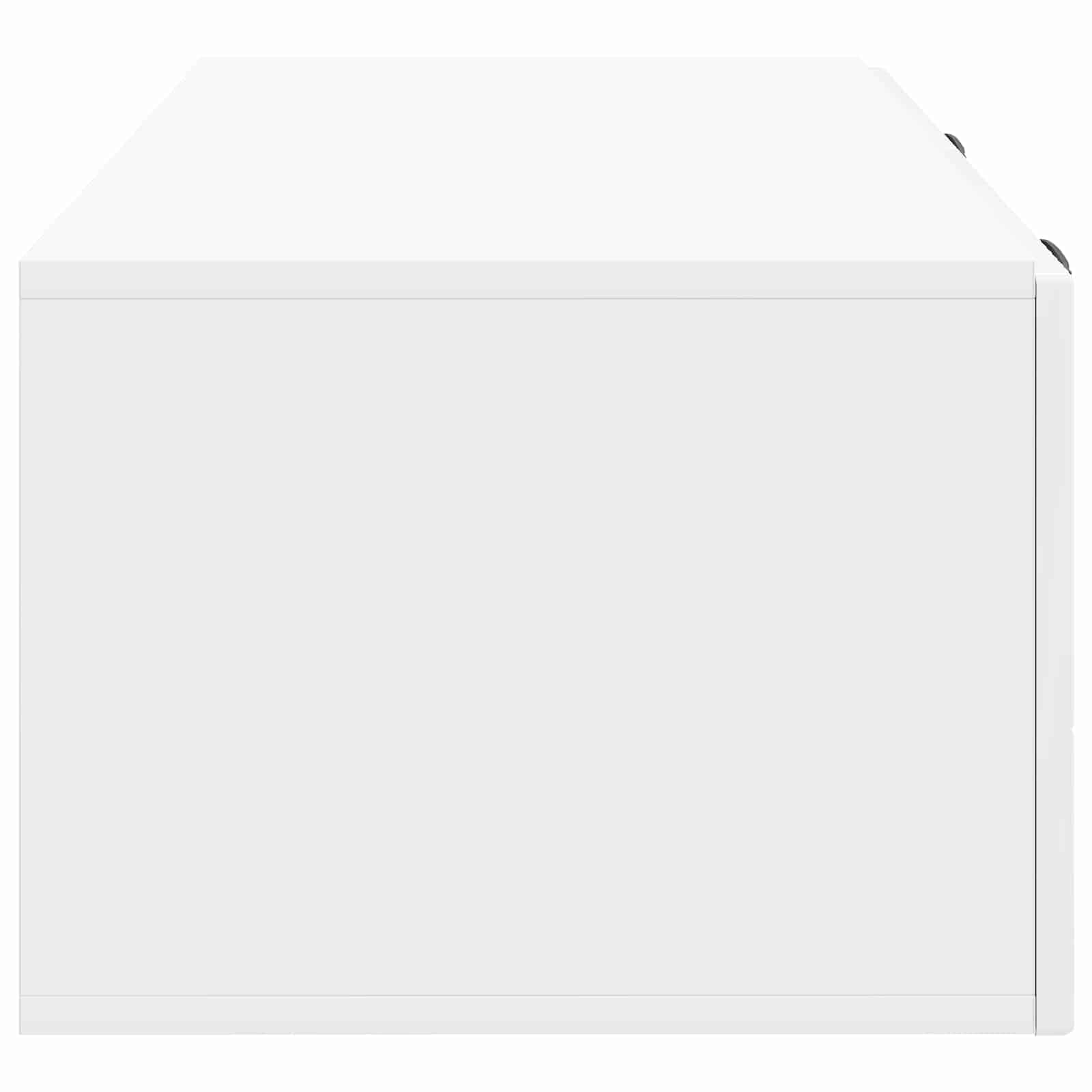 Mobile TV a parete bianco lucido in legno 78,5 x 41 x 30 cm con 2 ante oscillanti a 90° e molto spazio per soggiorno, camera da letto, angolo gaming