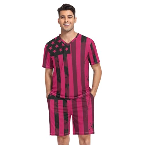 Camisas de pijama para hombre GuoChe que evitan el calor nocturno con estilo vintage