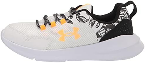 Under Armour Men's Grade School Essential CS Running Shoe, White (101)/White, 3.5 | Image 7
