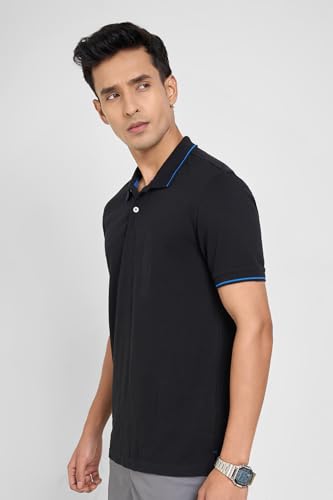 Image of Peregrine by Pantaloons Men's Solid Slim Fit Polo Shirt