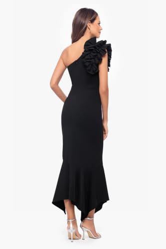 Image of Xscape Womens Xscape Women's Off The Shoulder Sweetheart Neck Ruffle Knee Length Dress