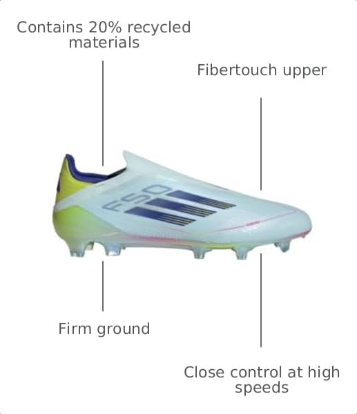 Image of adidas Mens F50 Elite Laceless Firm Ground Soccer Cleats - Blue - Size 5 M