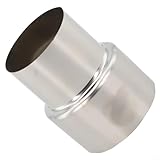 Adaptador fiable de revestimiento de chimenea de acero inoxidable, parte esencial de tu configuración eficiente de calefacción (Ø60 mm/Ø50 mm)