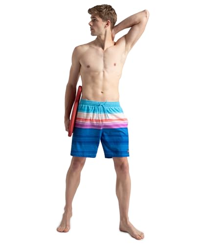Image of Speedo Men's 4 Way Flex Essential Printed Watershorts with Side Pockets | Water Repellent | Internal Drawcord | Wide Waistband Swimming Trunks