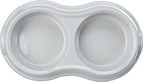 Trixie 24985 Doppelnapf, Kunststoff, 2 × 0,2 l/ø 11 cm/26 × 4 × 14 cm