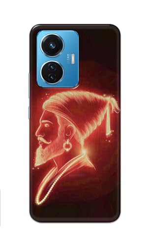 Image of PRINTFIDAA Printed Hard Back Cover Case for Vivo Y55 (2022) | Vivo T1 44W | Vivo iQOO Z6 44W Back Cover (Chatrapati Shivaji Maharaj) -112