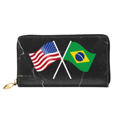 American And Brazil Flag Wallet Card Bag2