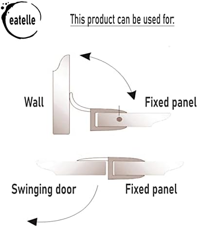 eatelle Frameless Shower Door Side Seal Strip for 3/8 Inch (10mm) Glass, Vertical Polycarbonate H-Jamb 180 Degree 78" Long