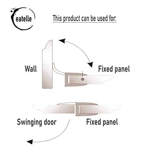 eatelle Frameless Shower Door Side Seal Strip for 3/8 Inch (10mm) Glass, Vertical Polycarbonate H-Jamb 180 Degree 78\" Long - Thumbnail 4