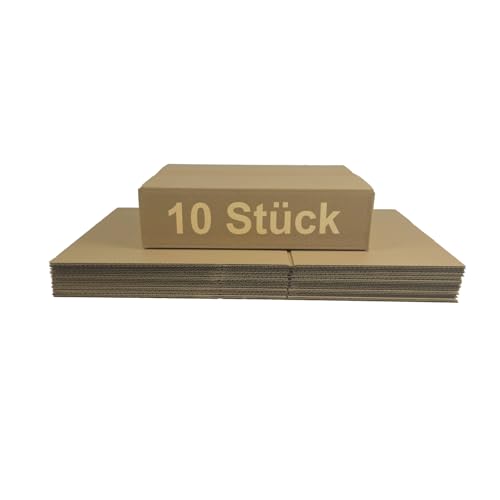 Karton 35x25x10 cm für DHL Päckchen S Versandkarton 350 x 250 x 100 mm Faltkarton Fefco 0201 (10)