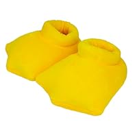 NICEYEA Plush Home Slippers Novelty Animal Slippers Duck Paw Shoes Fluffy House Slippers Halloween Christmas Cosplay Costume (Yellow, UK Footwear Size System, Adult, Women, Alpha, Medium, One Size)