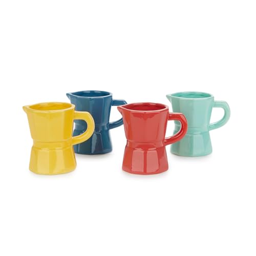 Balvi Set Tazas café Moka Color Multicolor Set de Tazas con un Colorido diseño a cafetera Tradicional