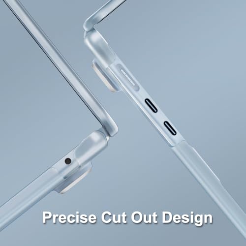 Image of MOSISO Compatible with MacBook Air 15 inch Case M5 2026 M4 M3 M2 2025-2023 | A3448 A3241 A3114 A2941, Hard Shell&Keyboard Cover&Screen Film&Type C, Great for Study Travel Work, Crystal Sky Blue