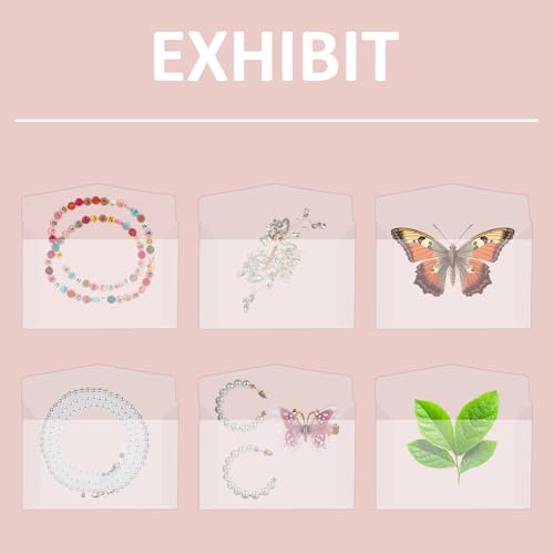 Transparente Briefumschläge Klein 100 Stück - Pergamin Beutel Wiederverschließbar - Kleine Konfetti Papierbeutel für Verpacken, Hochzeit, Mitgebsel