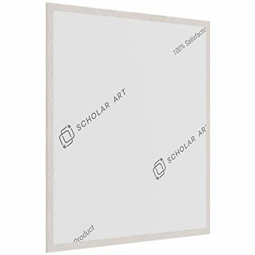 Image of Scholar Art Hobby Series 04 Oz (230 GSM) 100% Cotton Canvas Panel Board for Painting (White Blank Canvas Boards for Acrylic Paint, Oil Paint, Wet & Dry Media) | 06 inchx06 inch (15x15 cm), Pack of 6
