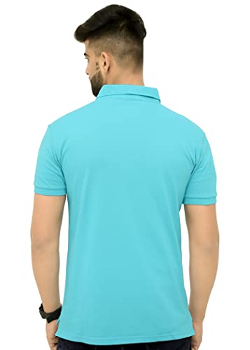 Image of 3BROS Men's Cotton Blend Half Sleeve Regular fit Comfortable Polo Neck T-Shirt (Pack of 1)
