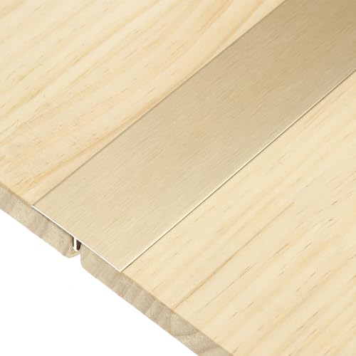 QUARKZMAN 3 Piezas De Tira De Transición En Forma De T 0.9m X 40mm (L X A) De Aleación De Aluminio Para Suelos De Vinilo Borde Divisor Plano Para Huecos En Suelos Y Puertas Bronce Cepillado