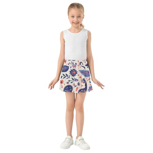 Girls Athletic Skirt with Built-in Shorts Flowy Skort for Little Girl Scort Skirt for Kids with Pockets3