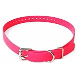 Educator Biothane Dog Collar, Waterproof, Odorproof, Metal Buckle and D Ring, Adjustable for Custom Fit, Cool and Comfortable, for Small, Medium, or Large Dogs, 3/4-Inch, Pink