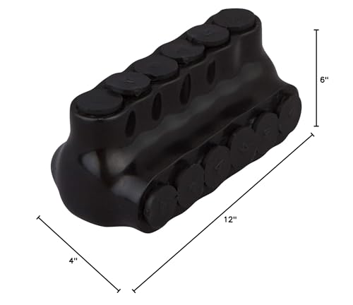 Image of Morris Products 97516 Black Insulated Multi-Cable Connector - Single Entry 6 Ports 4 - 14, 6, 6 AWG, Dual Rated CU9AL Aluminum, 600V, cULus Listed