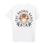 Zac Brown Band Unisex's Standard Official Merch Bull Logo Tee, White