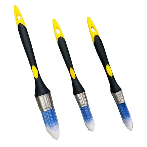 Paquete de 3 pinceles pequeños para pintar de 5/8 pulgadas, 3/4 pulgadas y 1 pulgada, simple para pinceles de pintura