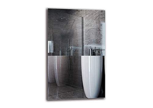 Espejo Standard - Espejo sin Marco - Dimensiones del Espejo 50x80 cm - Espejo de baño - Espejo de Pared - Baño - Sala de Estar - Cocina - Hall - M1ST-01-50x80 - ARTTOR