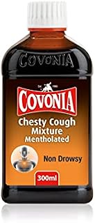 Covonia Chesty Cough Mixture mentholated 300ml effective relief of troublesome chesty cough