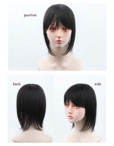 Extensions de cheveux humains à clips pour masquer le manque de volume avec frange
