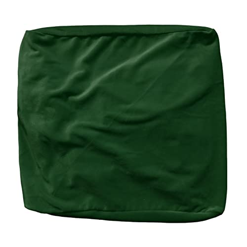 Funda ottoman protectora elástica y lavable para taburete cuadrado verde 2