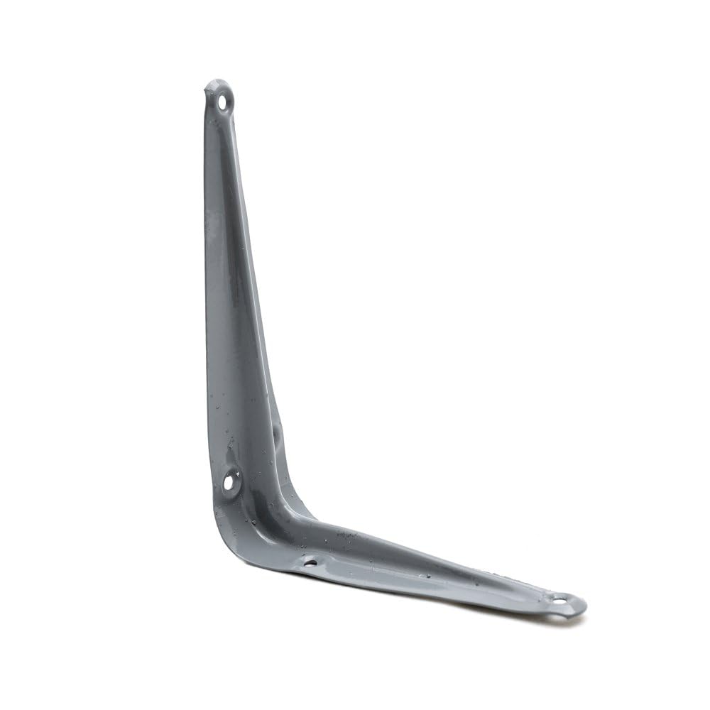 24 supporti per mensole in acciaio grigio 250 x 200 mm