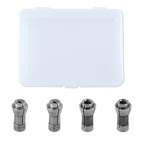 GOLD DEER 4PCS Die Grinder Collet Grinding Machine Clamping Collet Adapter 2 Pieces 3mm and 2 Pieces 6mm Adapter Chuck Collet High Quality Alloys Engraving Chuck 1/8"/1/4" Replacement Parts