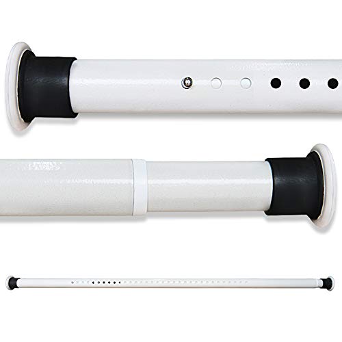 Tringle De Rideau De Douche Extensible Sans Perçage 260-310CM Acier Au Carbone Blanc Tringle A Rideaux Vêtements Télescopique Barre A Tension Pour Salle De...