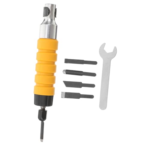 VILLCASE Aluminum Alloy Flexible Flex Shaft Fit Electric Drill Rotary Grinder Tool with Chuck Handle for Polishing Engraving Drilling Chuck Handle