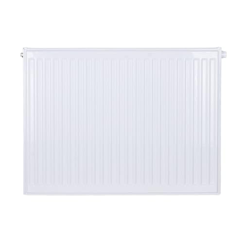 Belrad® Heizkörper Typ 22 | flacher Universalheizkörper mit 6 Anschlüssen | modern, kompakt & energiesparend | Wandmontagefähig | ideal für Wohnzimmer, Bad & Gäste-WC | Flachheizkörper weiß 40x100 cm