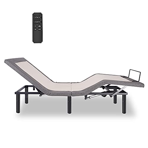 Adjustable Bed Motorized Sleep Bed Wireless Remote Base Frame Max 850LB , 7or 11 inches Adjustable Bed Frame Height, with Mattress Retainer Ports/Side Bag/Flat Button, Quick Assembly Adjustable Bed Motorized Sleep Bed Wireless Remote Base Frame Max 850LB , 7or 11 inches Adjustable Bed Frame Height, with Mattress Retainer Ports/Side Bag/Flat Button, Quick Assembly