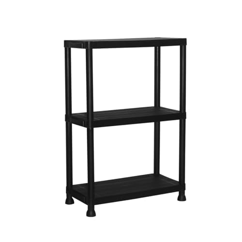 Marbueno Estanteria 3 Baldas Plastico Negro