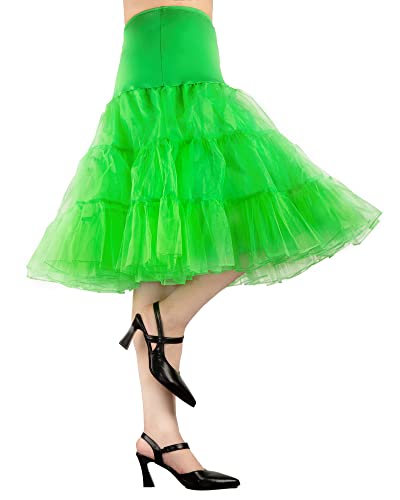 Image of 1950s Vintage Knee Length Crinoline Petticoats For Women Tulle skirts for under dresses 50s Clothing