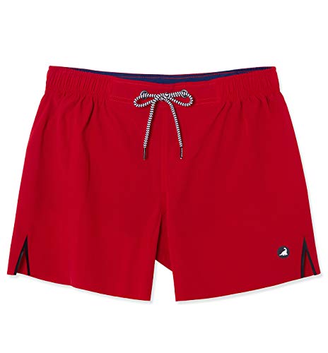 SURF CUZ Men's Quick-Dry Lightweight Pace Running Shorts Active Shorts Red