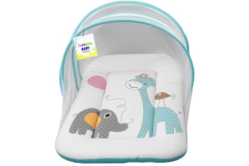 Image of Toddylon Baby Bedding New Born Bed with Mosquito Net, Mattress, Insect Protection for Baby Boys Girls (0-6 Months)