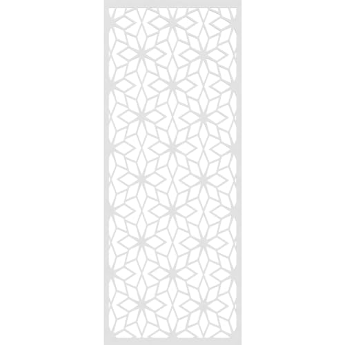 Image of 27 3 /8 inchW x 69 3 /8 inchH x 3 /8 inchT Lake Decorative Fretwork Wall Panels in Architectural Grade PVC