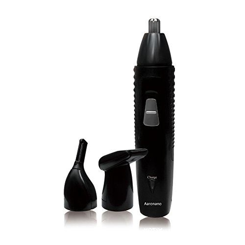 Aaronano Men's Rechargeable Electronic Hair Trimmer – Ear, Nose, Eyebrow, Mustache and Beard – Wet and Dry Operation – Adjustable and Easy to Clean