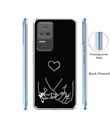 Image of Amazon Brand- Solimo Holding Hands Printed Silicon Soft TPU Back Case Cover Compatible for Poco F4 5G, Mi Redmi K40S 5G