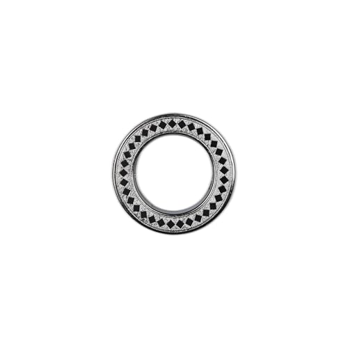 Image of FAPBADRI Curtain Eyelet Rings with Flexi Lock, Suitable for Any 1 inch Curtain Rod - Color - Silver Diamond - 50 Pieces